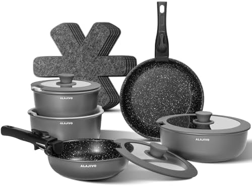 Non Stick Pots and Pans Set 17 Piece