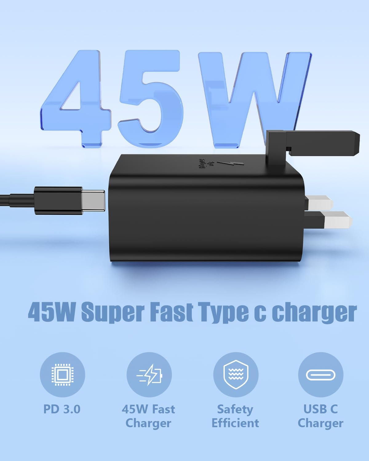 45W USB C Super Fast Charger for Samsung