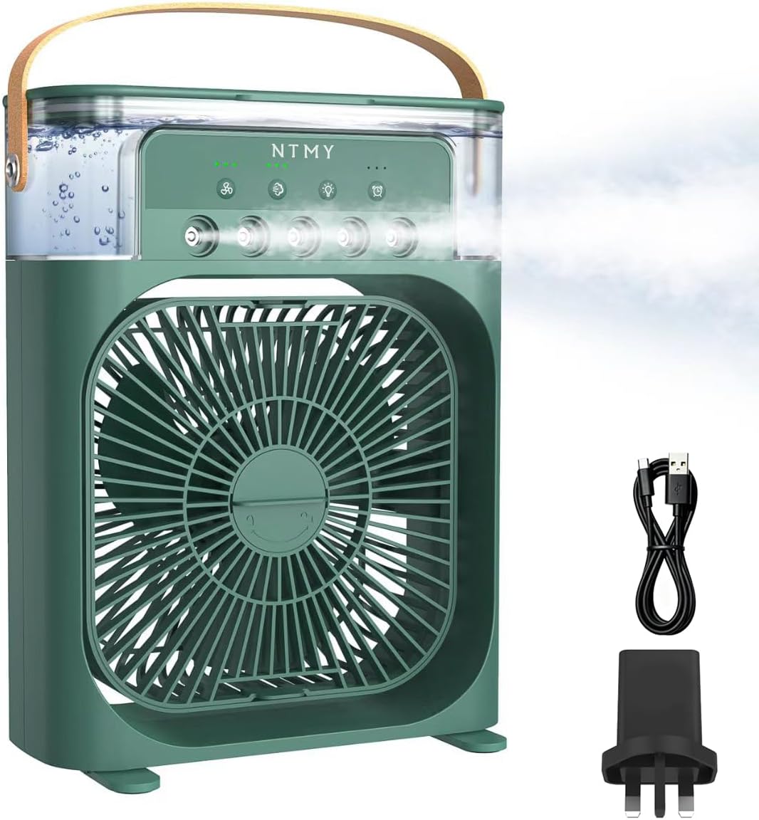 NTMY Mini Air Cooler USB Desk Fan