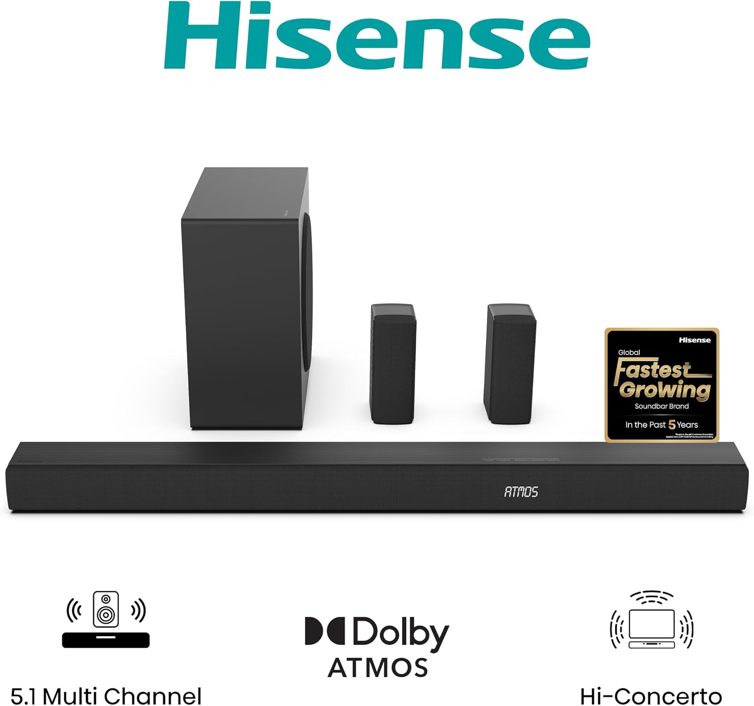 Hisense AX5125H 5.1.2 Channel Soundbar