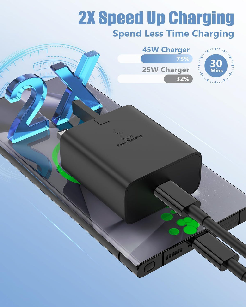 45W USB C Super Fast Charger for Samsung