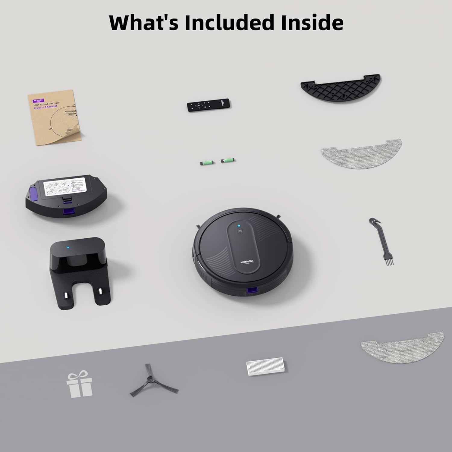 MONSGA Robot Vacuum Cleaner with Mop
