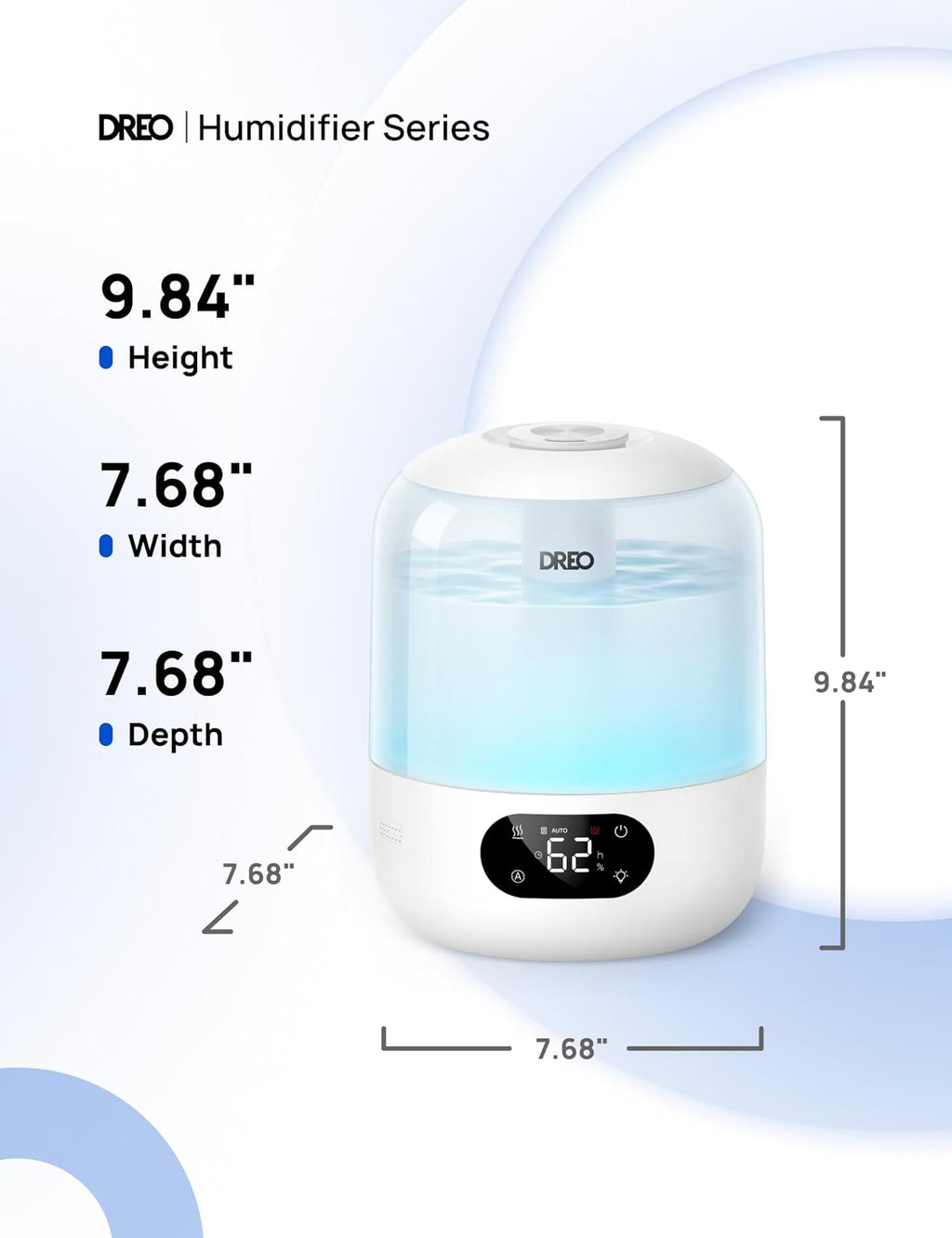 Dreo Humidifier for Bedroom with Sensor