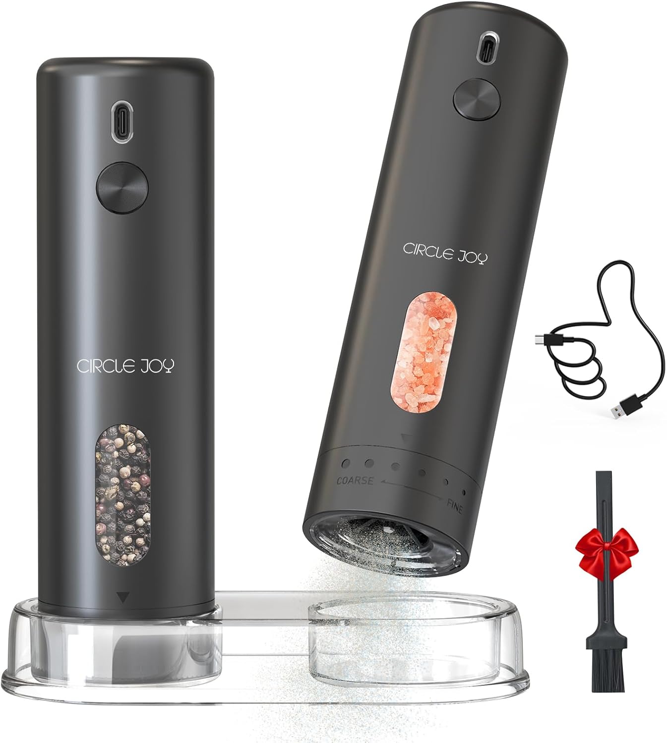 CIRCLE JOY Electric Salt & Pepper Grinder Set
