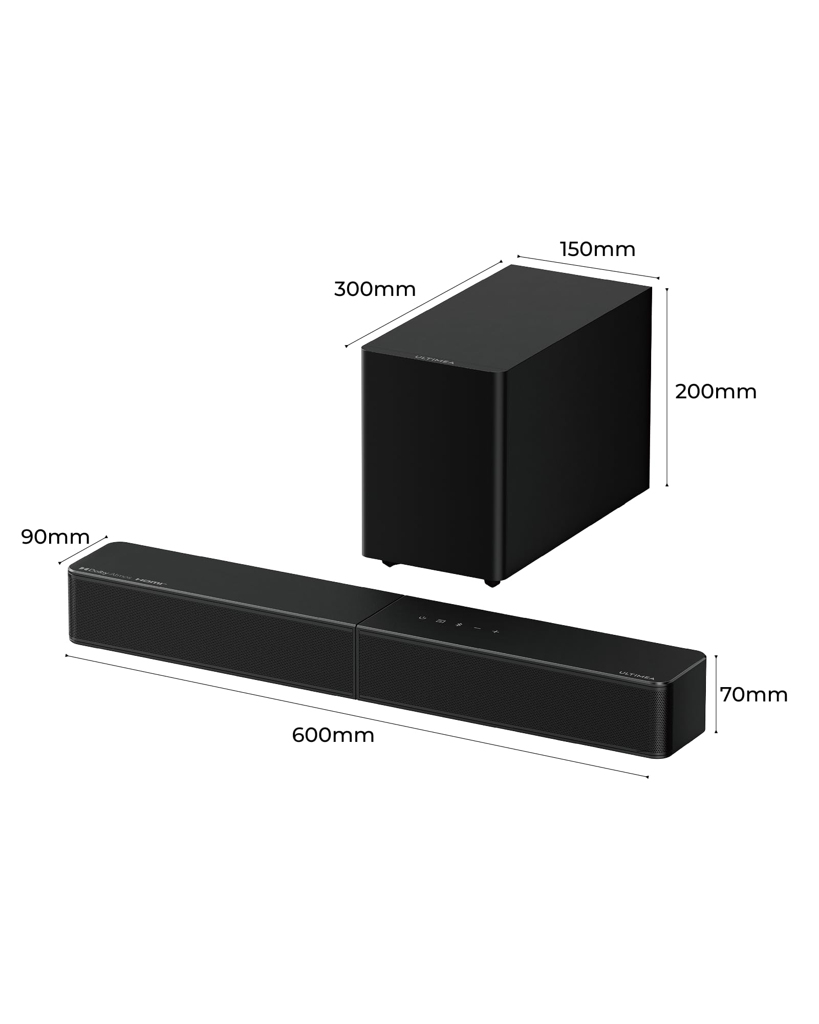 ULTIMEA Soundbar with Wireless Subwoofer