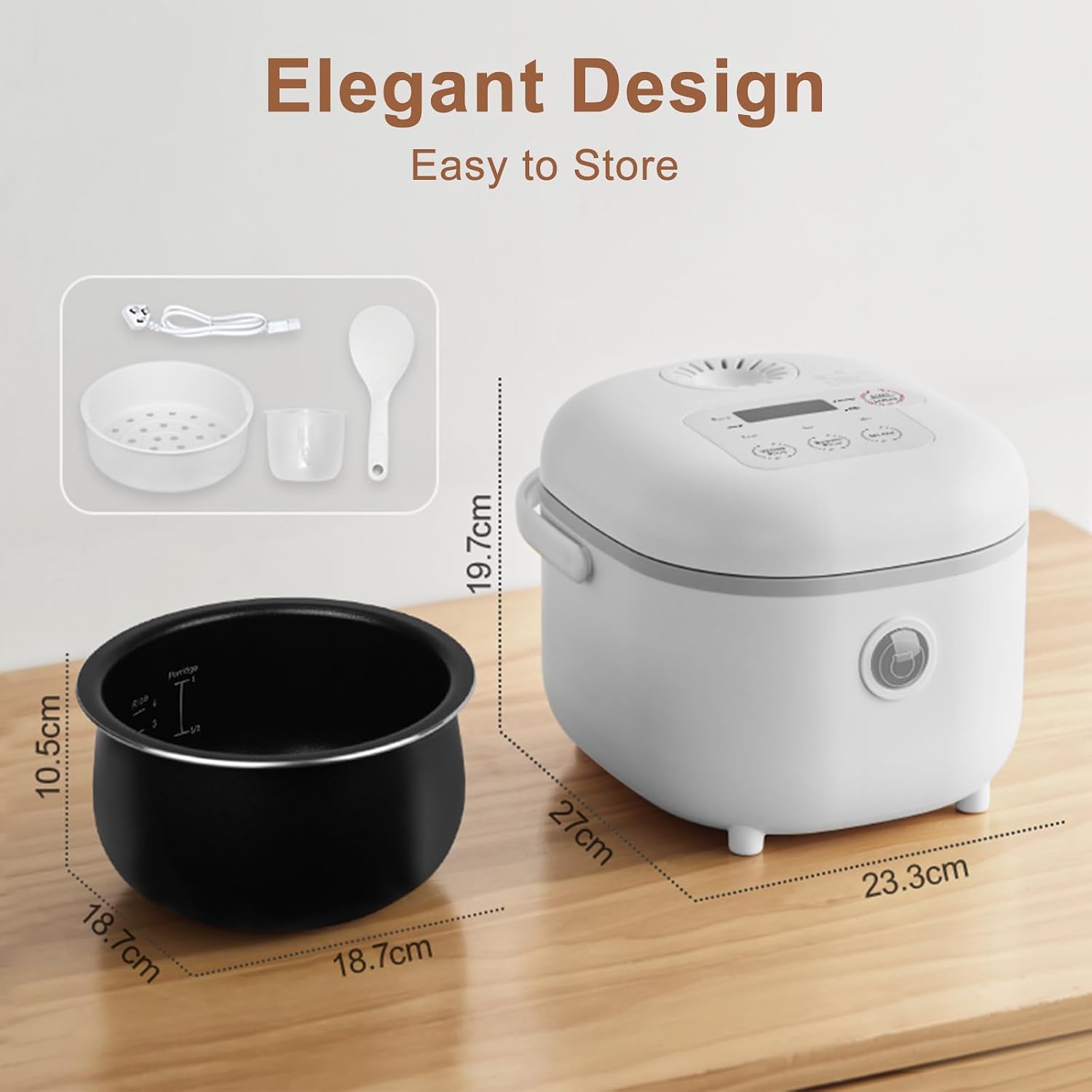 Bear Small Rice Cooker 4 Cup 2L