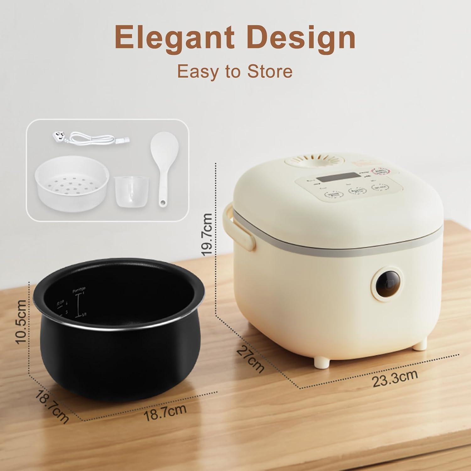 Bear Small Rice Cooker 4 Cup 2L