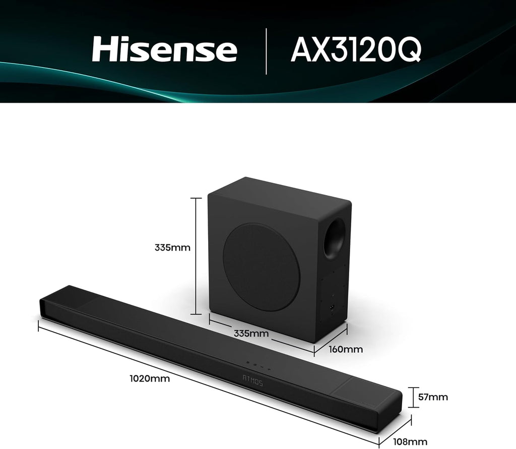 Hisense AX5125H 5.1.2 Channel Soundbar