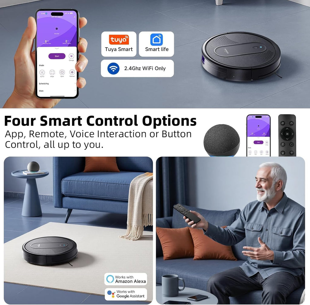 MONSGA Robot Vacuum Cleaner with Mop