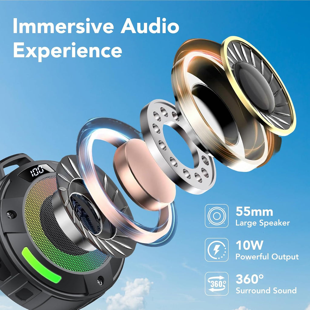 Bluetooth Shower Speaker with LED Light