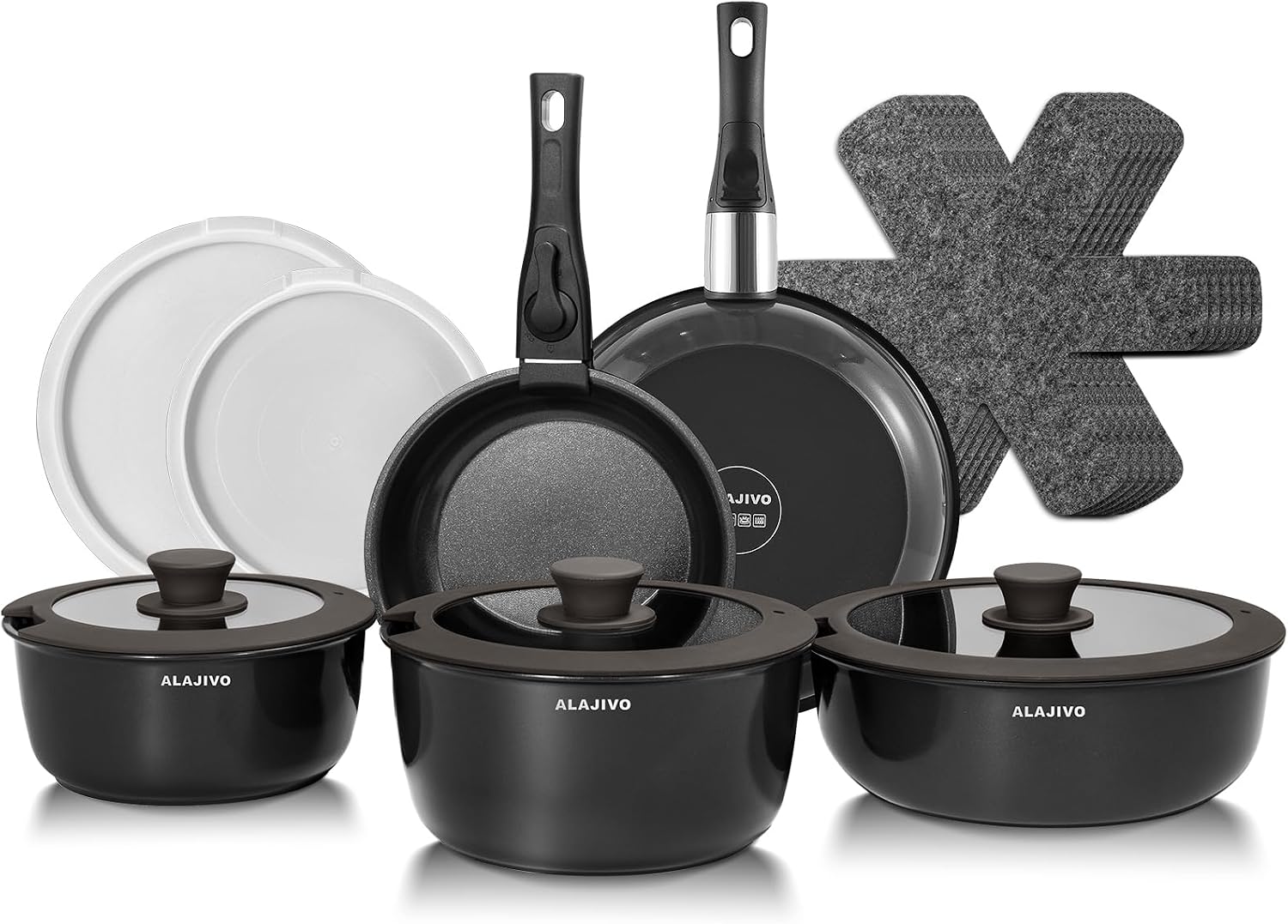 Non Stick Pots and Pans Set 17 Piece