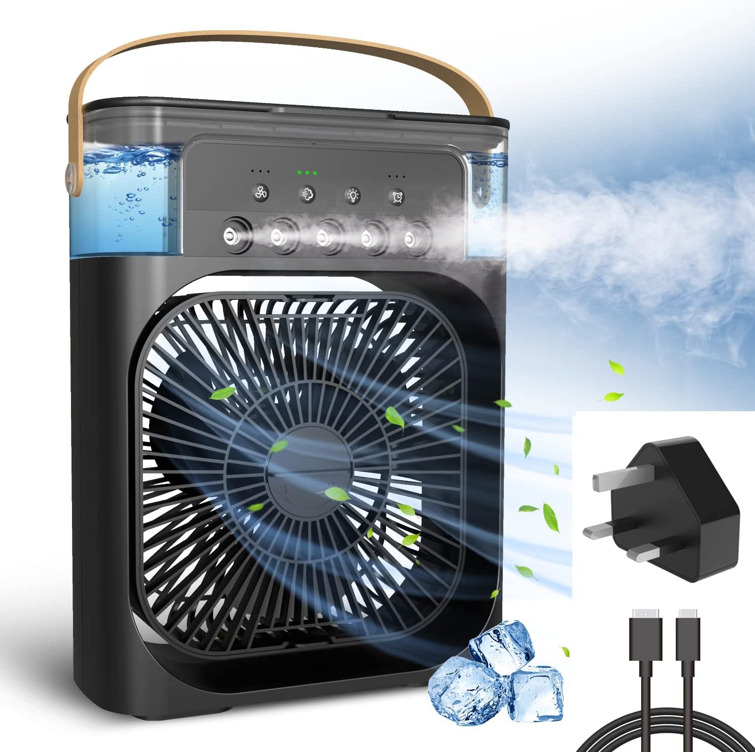 NTMY Mini Air Cooler USB Desk Fan