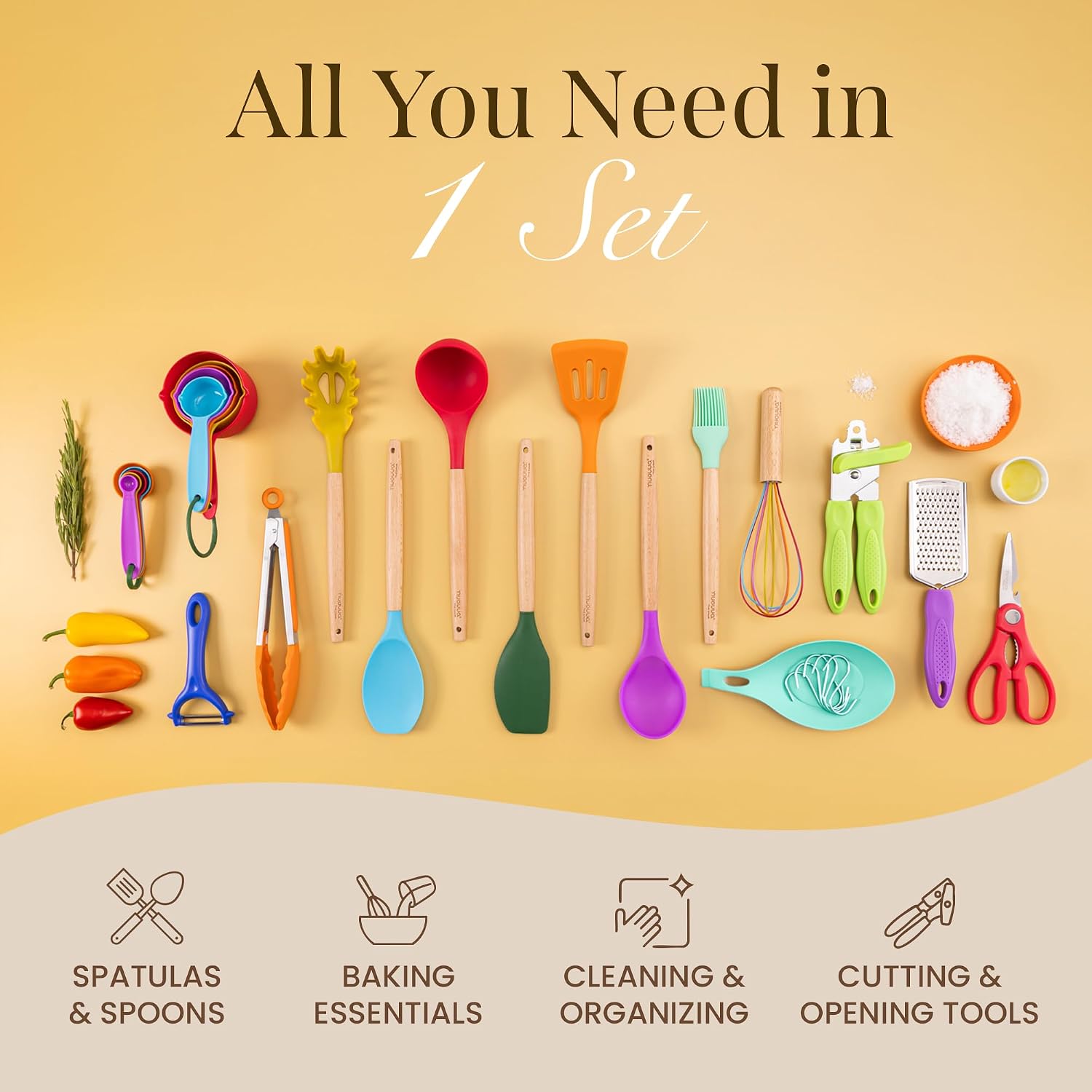 Nuovva Kitchen Utensils Set 35pcs