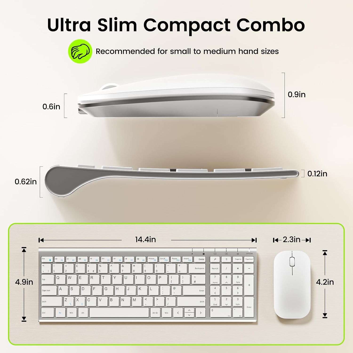 seenda Slim Wireless Keyboard & Mouse Set