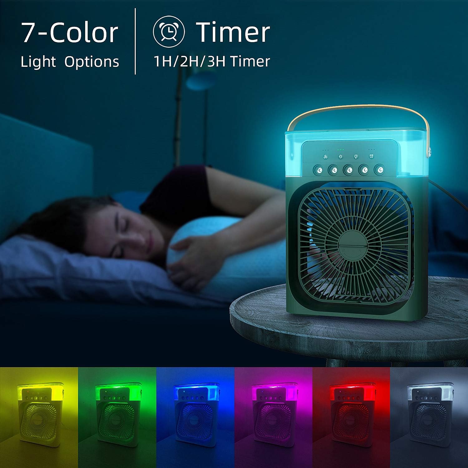 NTMY Mini Air Cooler USB Desk Fan