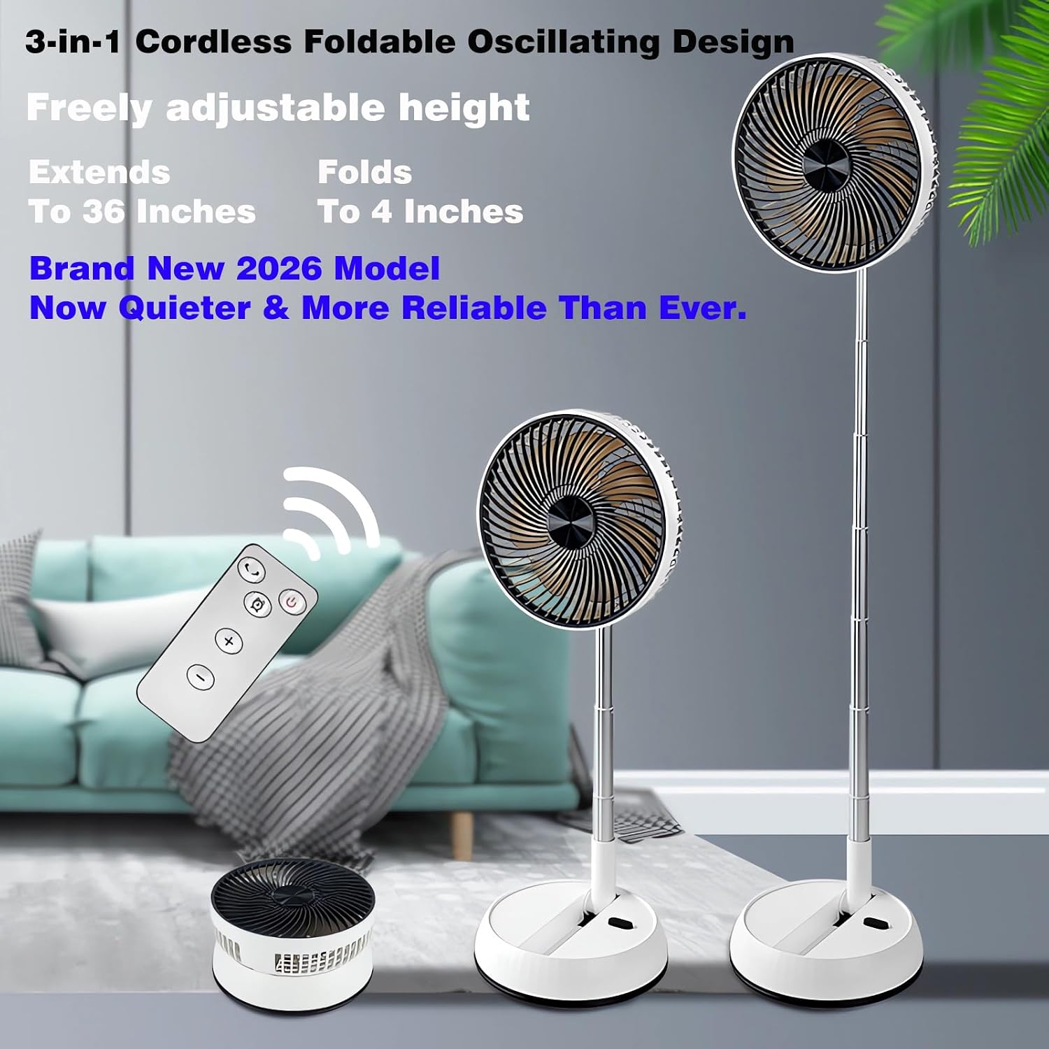 Portable Oscillating Pedestal Fan
