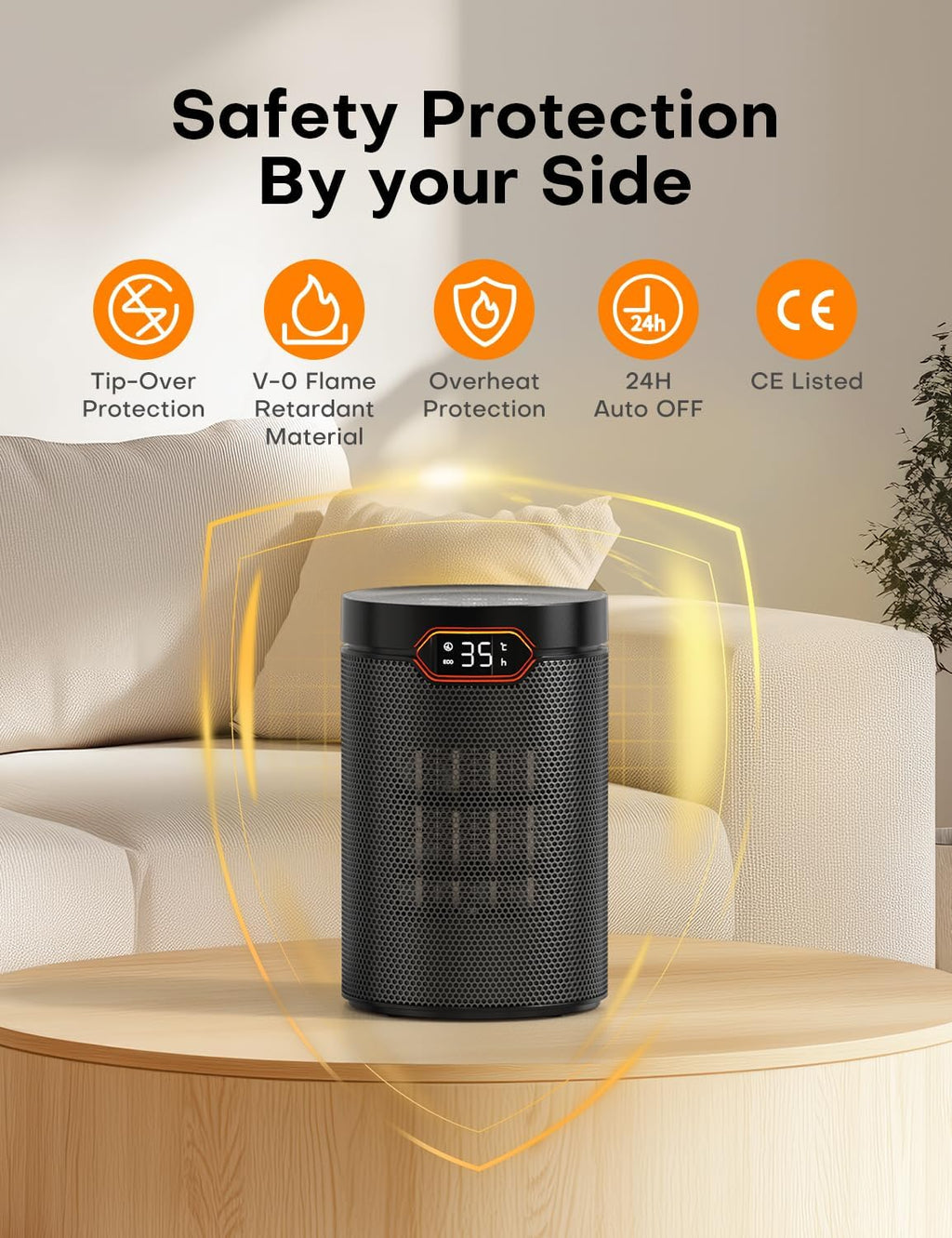 QEXREED Heater 1500W PTC Electric