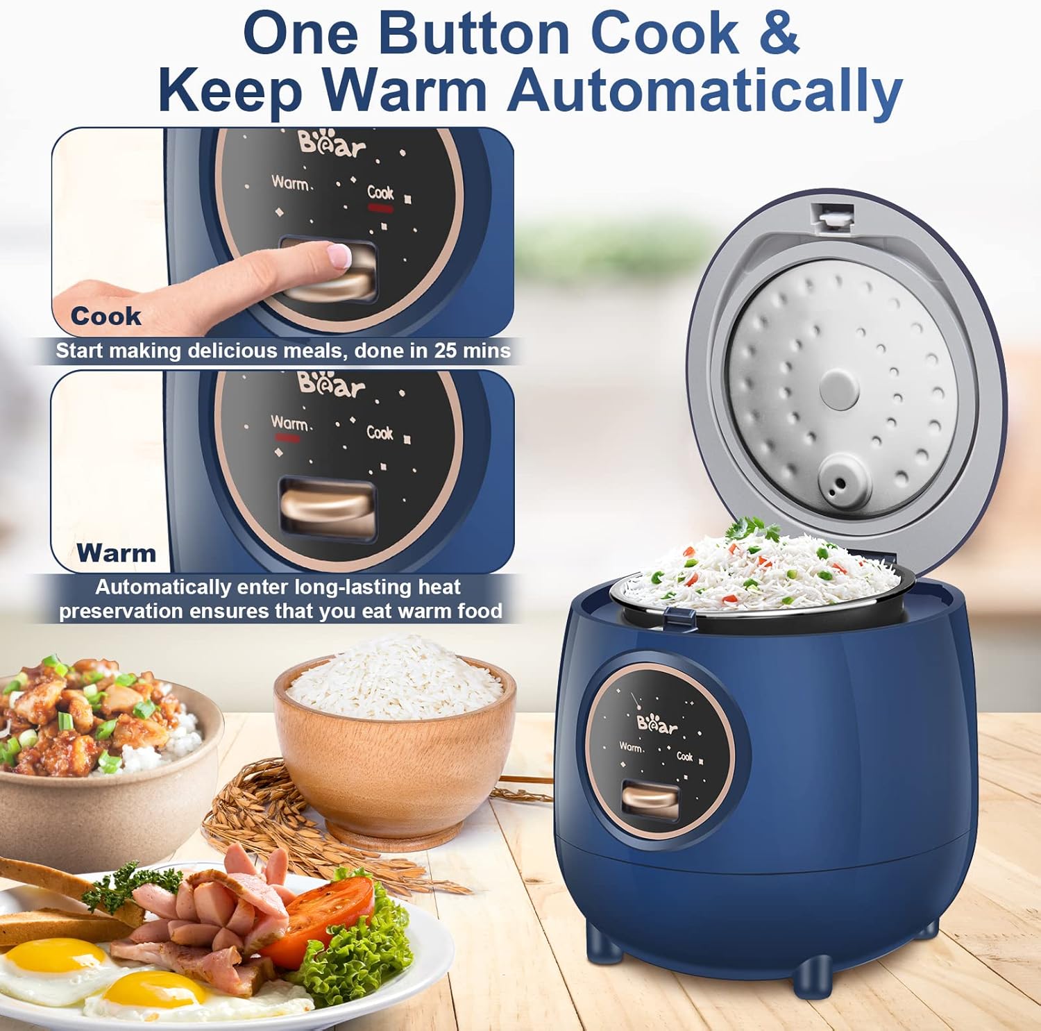 Bear Small Rice Cooker 4 Cup 2L