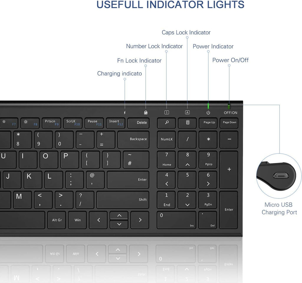 seenda Slim Wireless Keyboard & Mouse Set