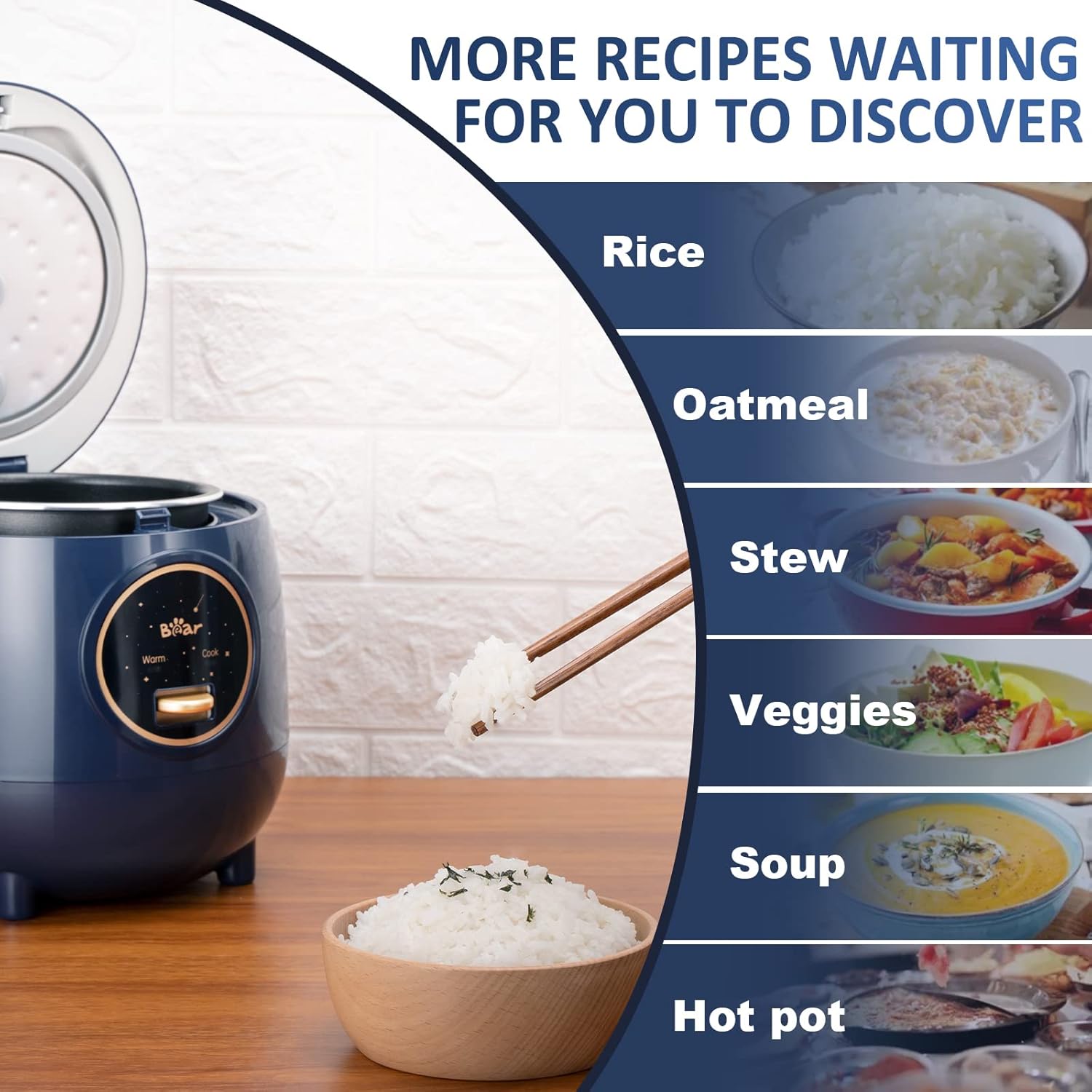 Bear Small Rice Cooker 4 Cup 2L