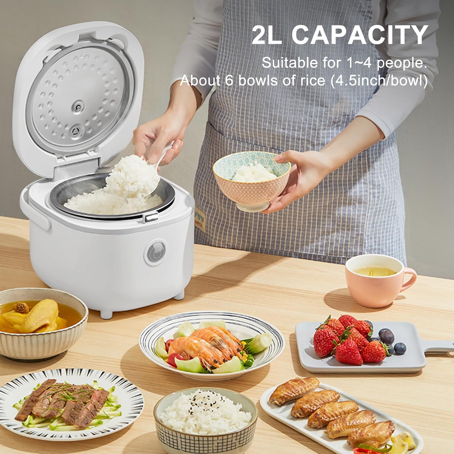 Bear Small Rice Cooker 4 Cup 2L