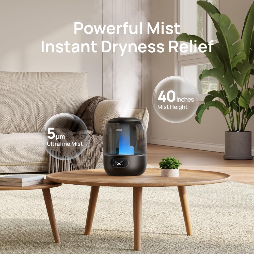 Dreo Humidifier for Bedroom with Sensor