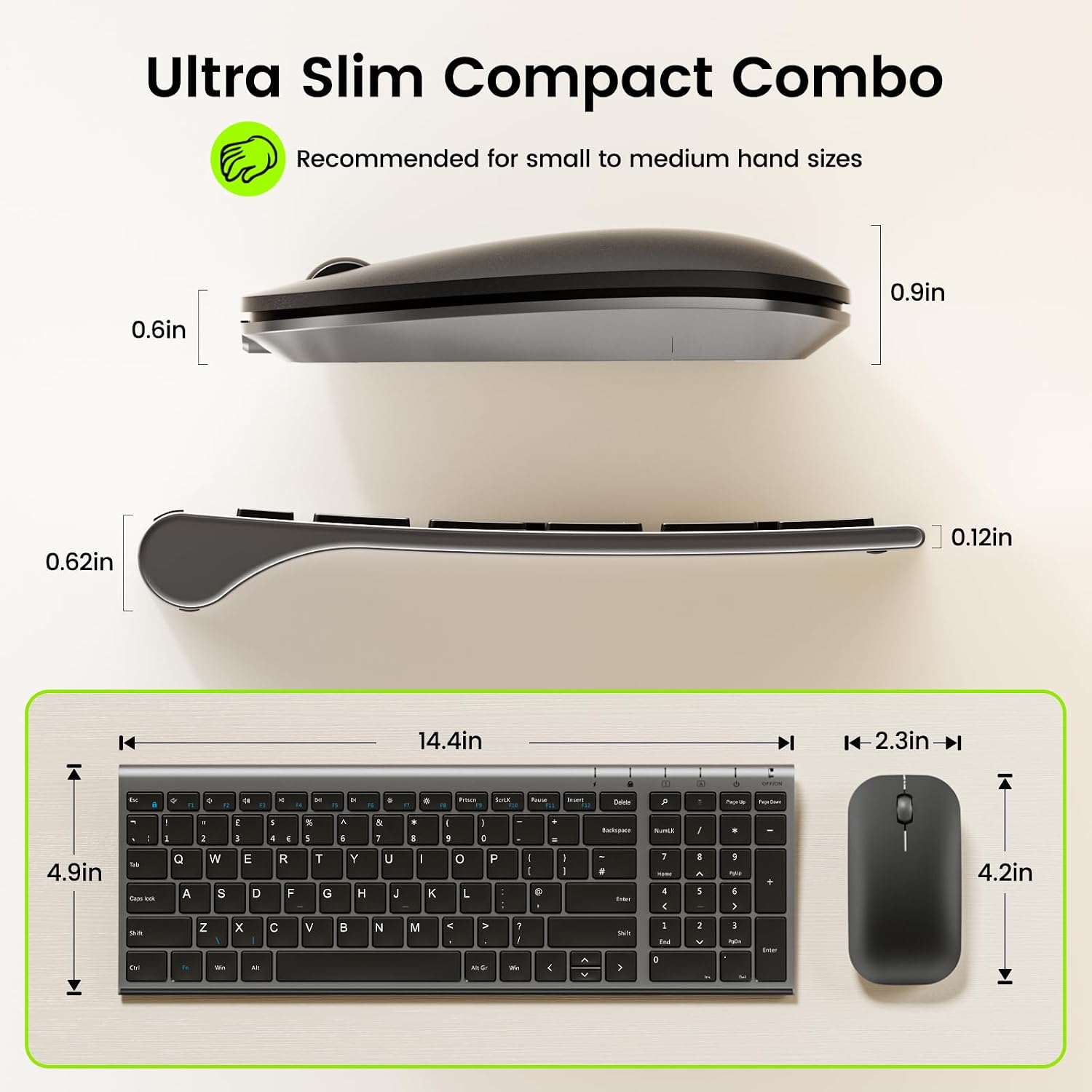 seenda Slim Wireless Keyboard & Mouse Set