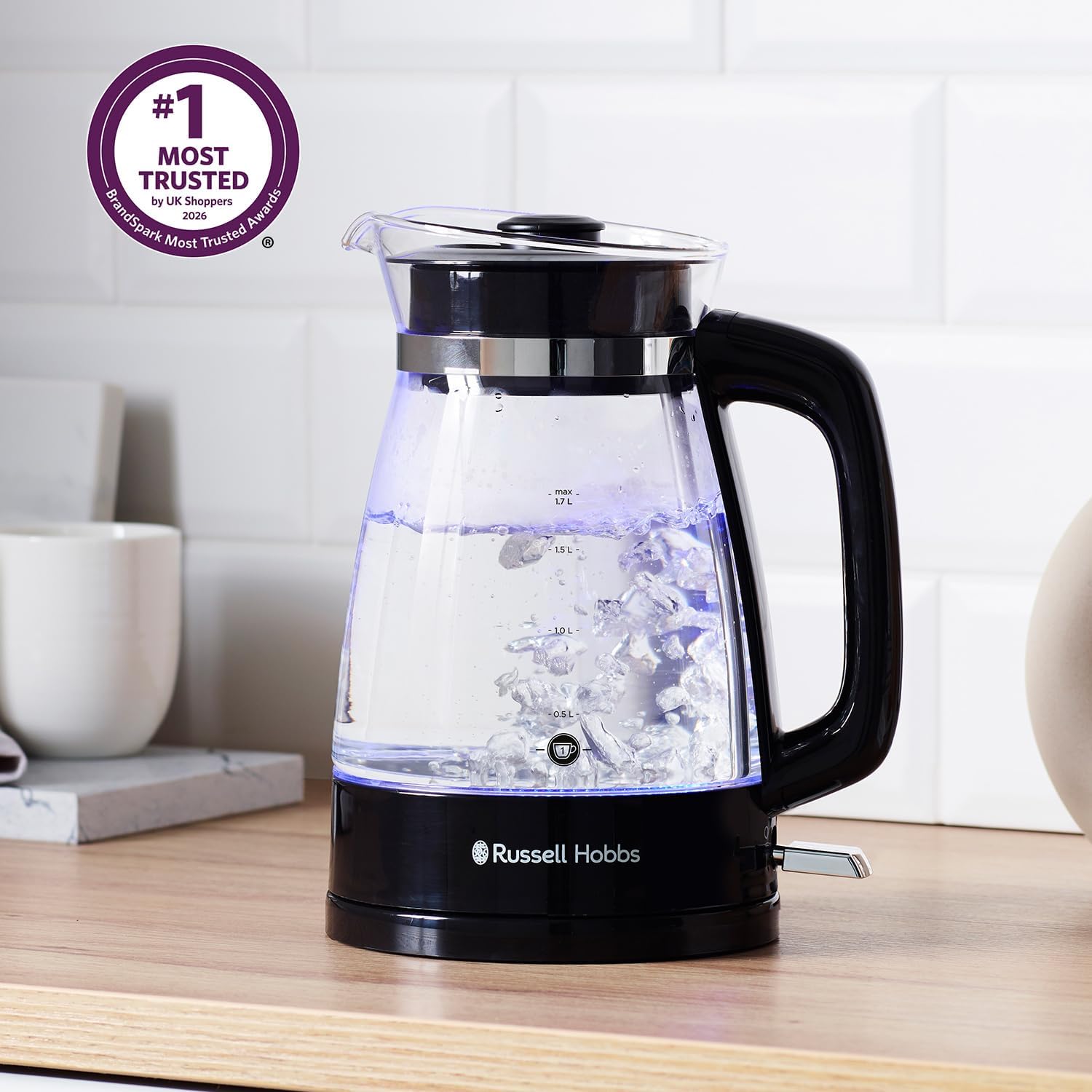 Russell Hobbs 1.7L Cordless Glass Kettle