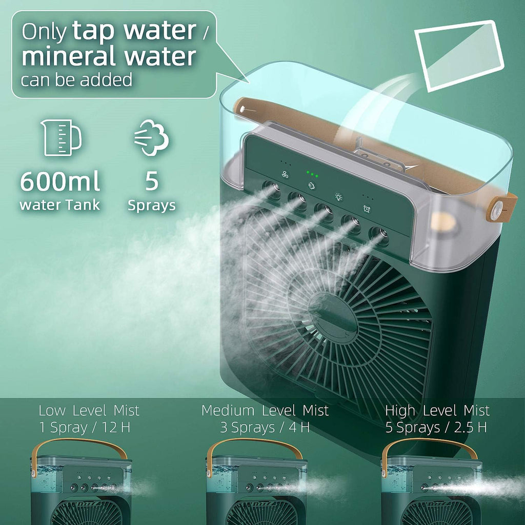 NTMY Mini Air Cooler USB Desk Fan