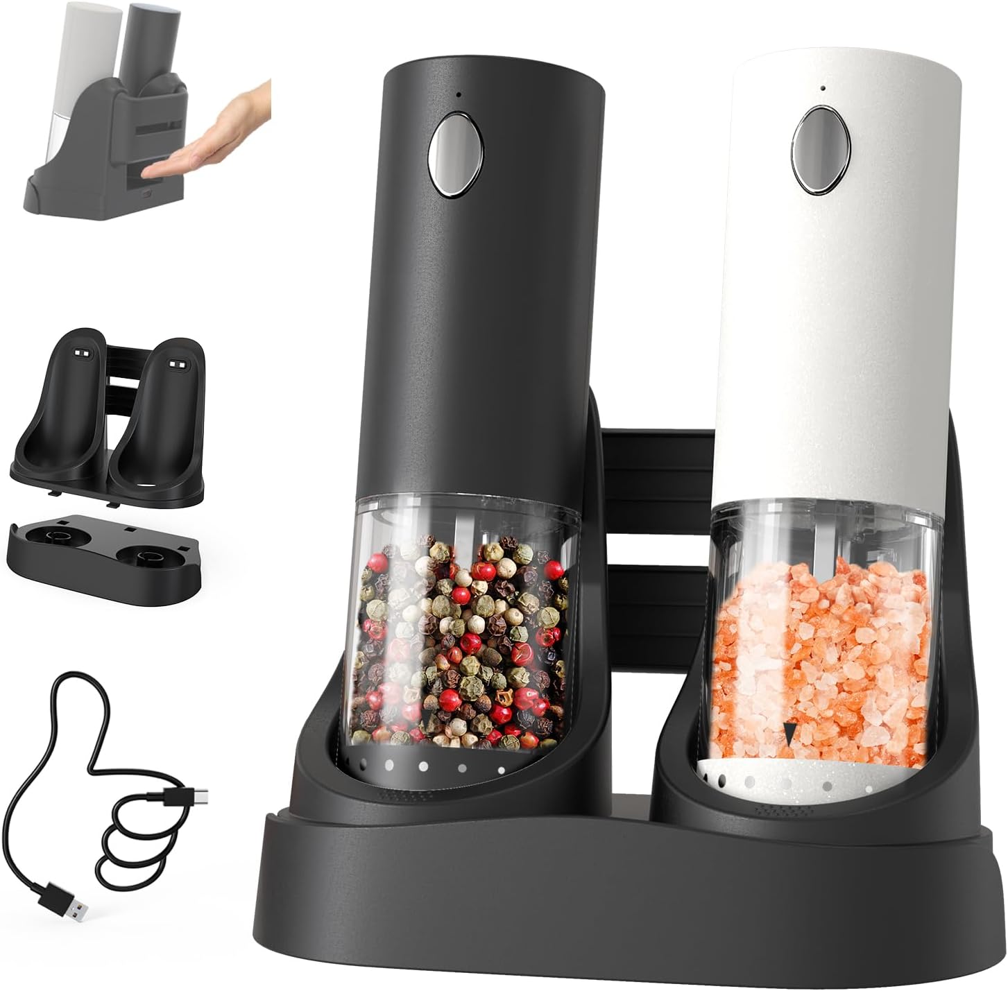 CIRCLE JOY Electric Salt & Pepper Grinder Set