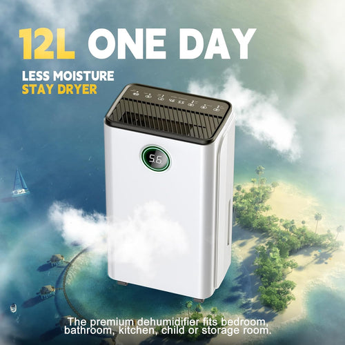 12L/Day Dehumidifier for Home