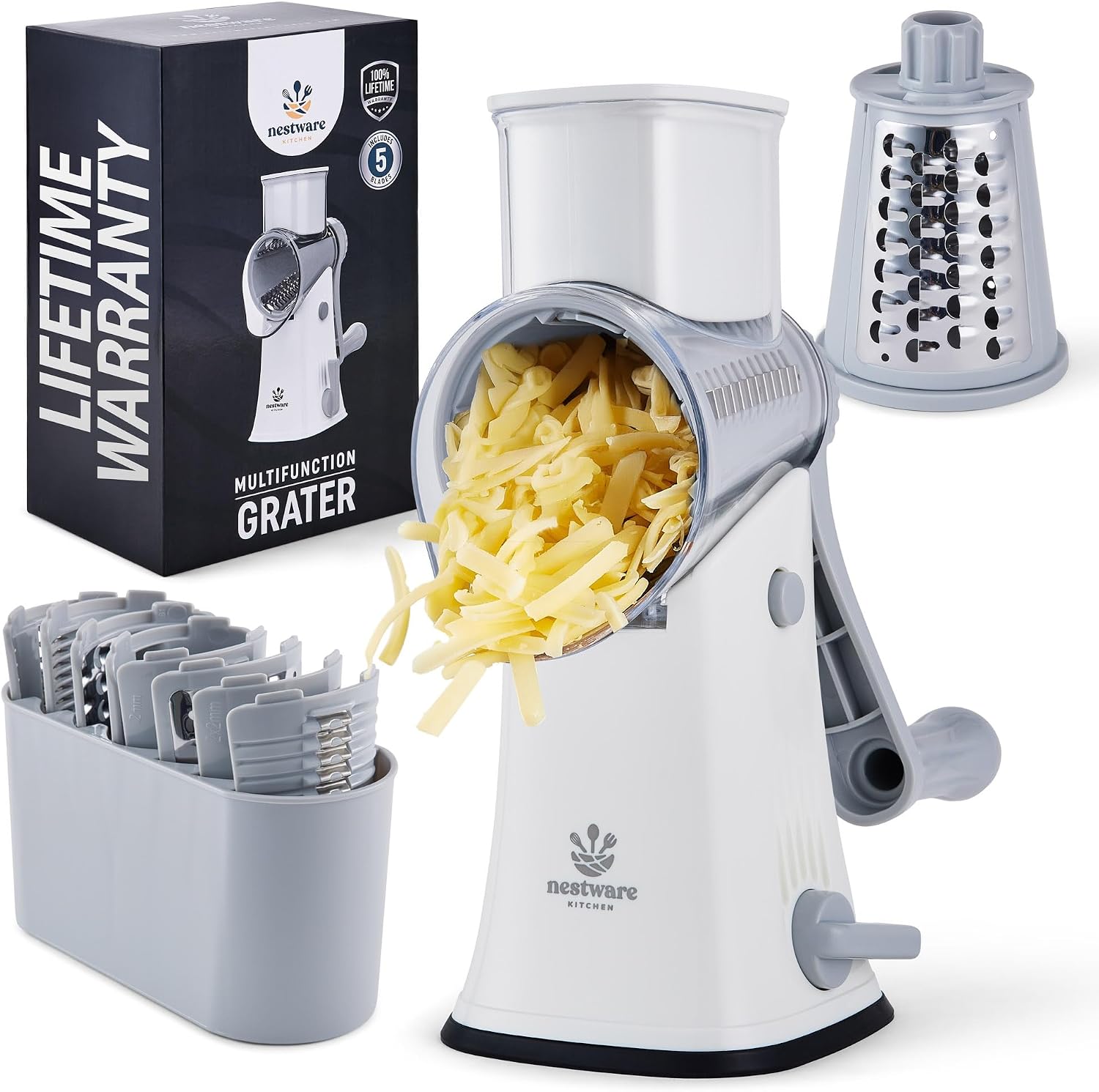 Rotary Cheese Grater 5 Blade