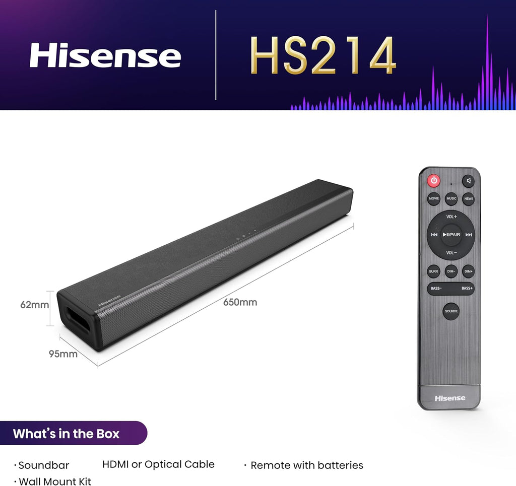 Hisense AX5125H 5.1.2 Channel Soundbar