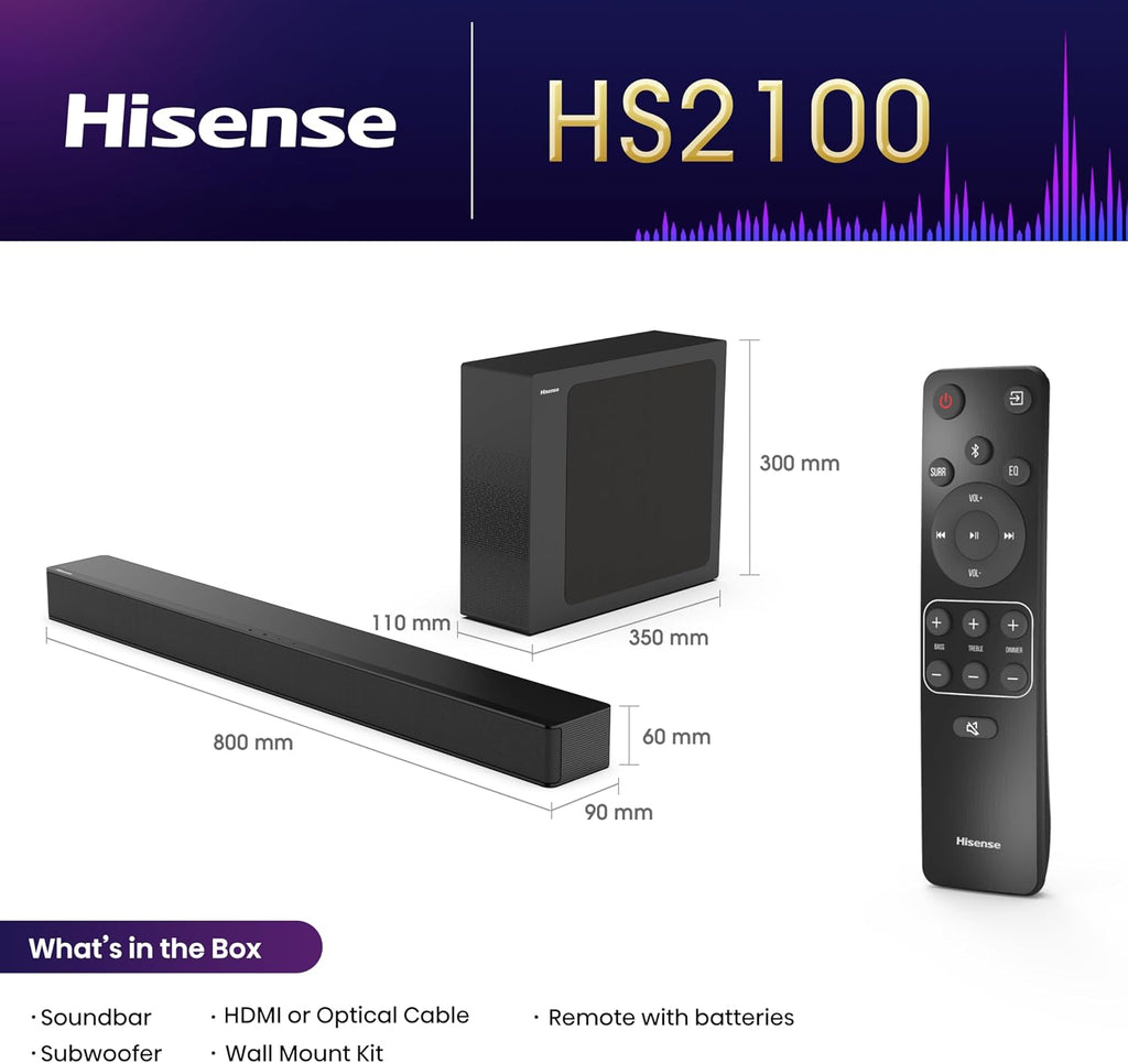 Hisense AX5125H 5.1.2 Channel Soundbar