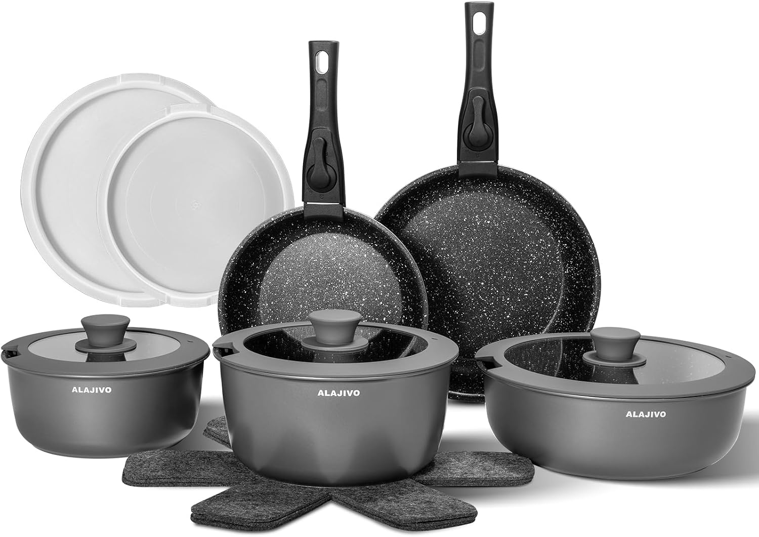 Non Stick Pots and Pans Set 17 Piece