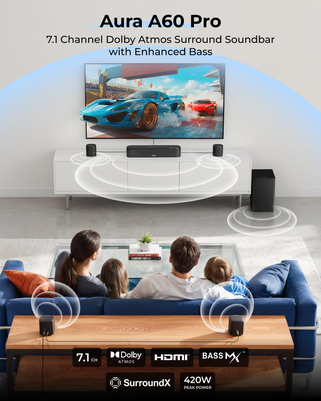 ULTIMEA Soundbar with Wireless Subwoofer