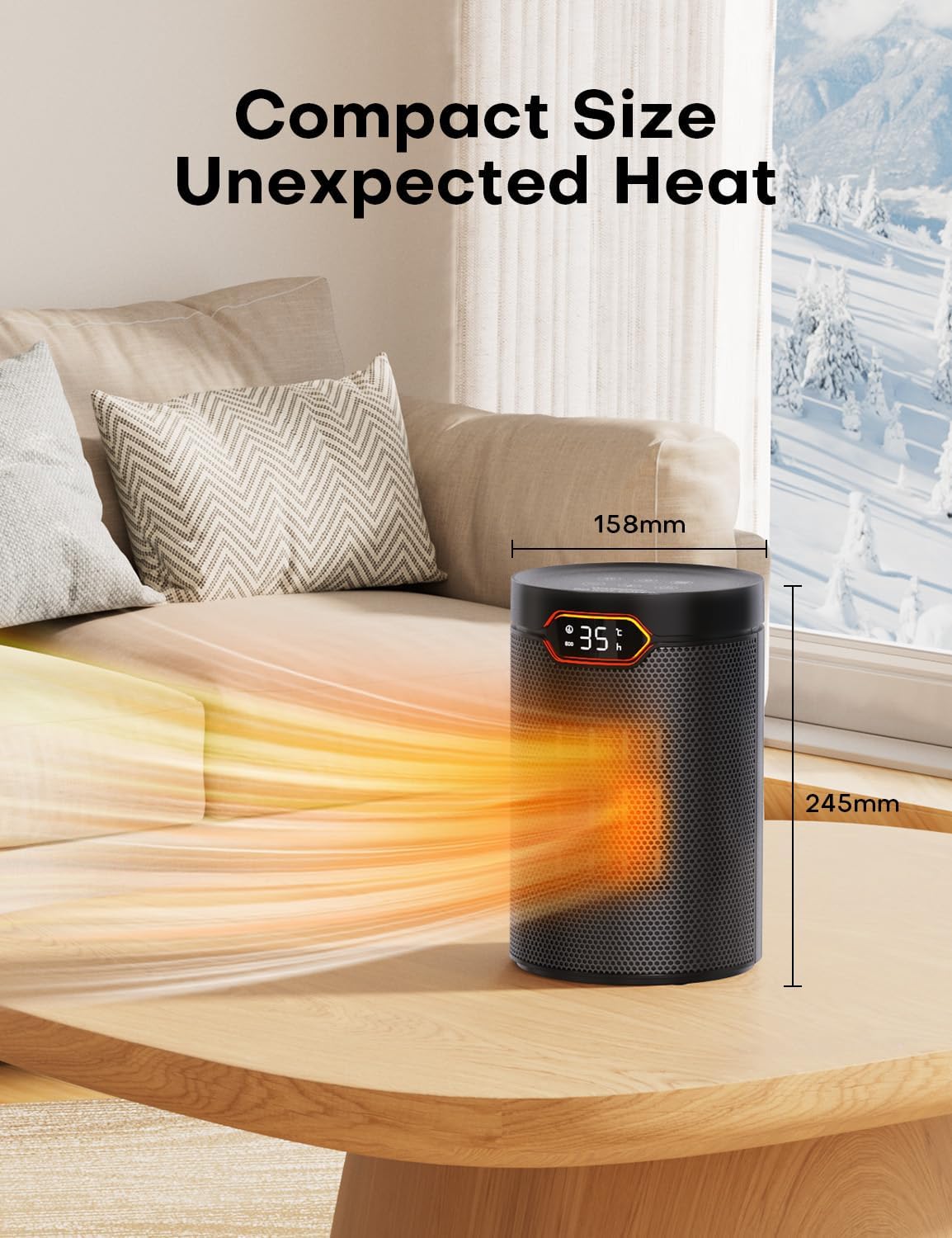 QEXREED Heater 1500W PTC Electric