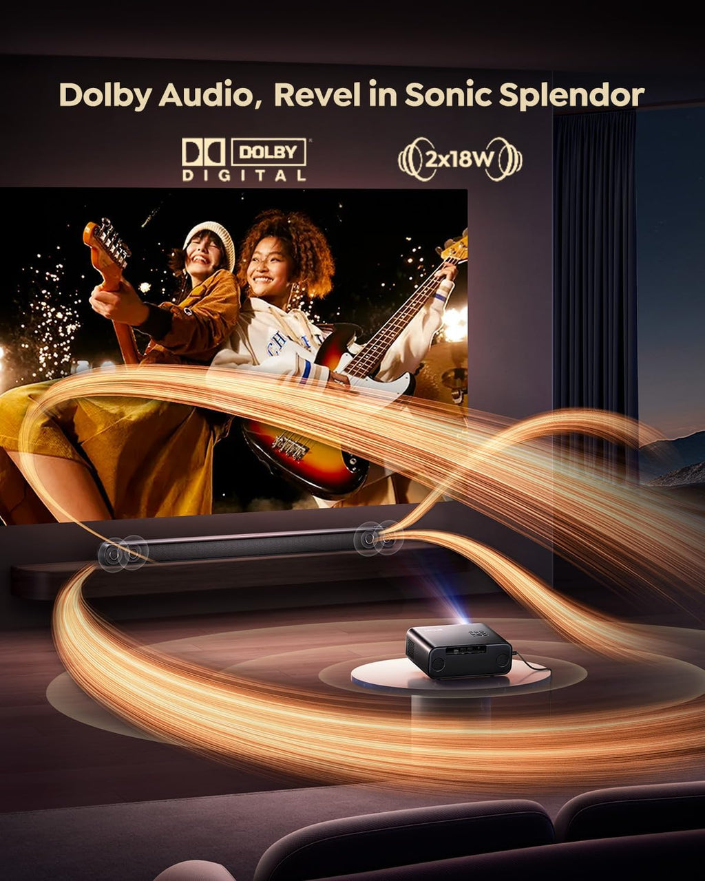 Smart 4K Projector 1400ANSI FHD 1080P