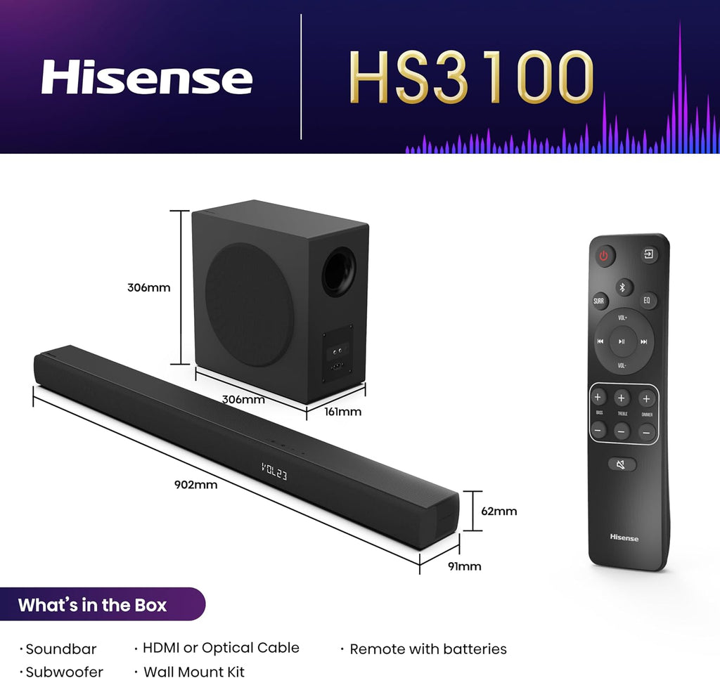 Hisense AX5125H 5.1.2 Channel Soundbar