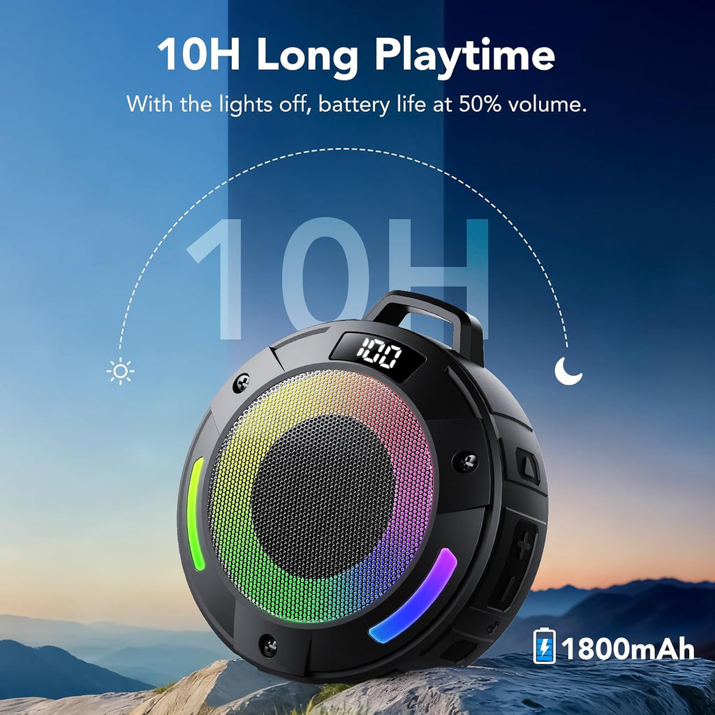 Bluetooth Shower Speaker with LED Light