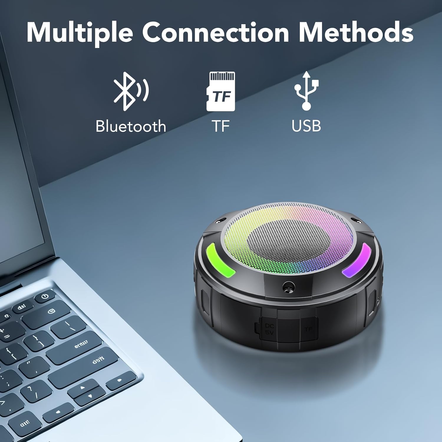 Bluetooth Shower Speaker with LED Light