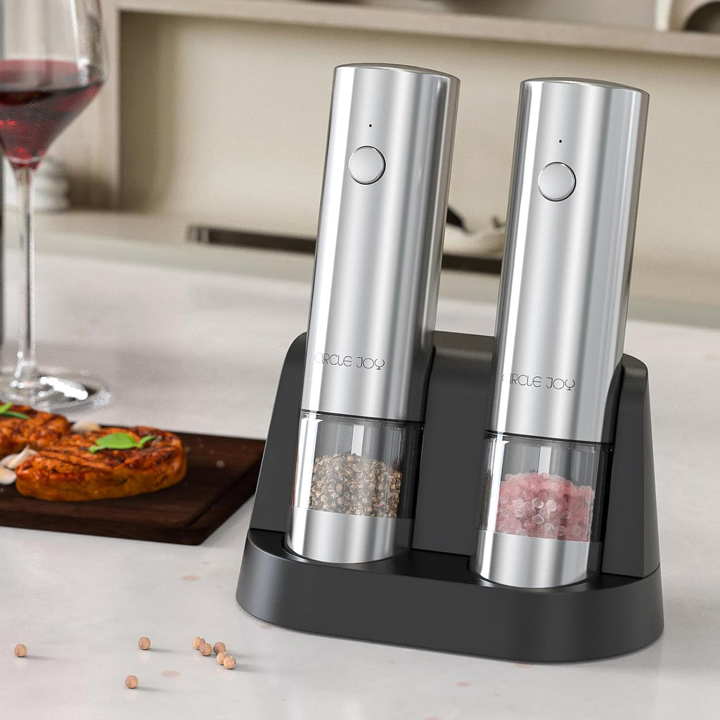 CIRCLE JOY Electric Salt & Pepper Grinder Set