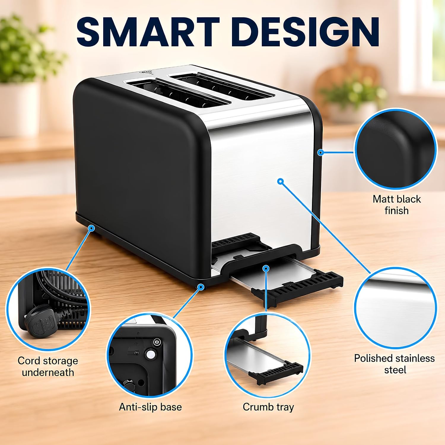 Toastley 2 Slice Smart Toaster