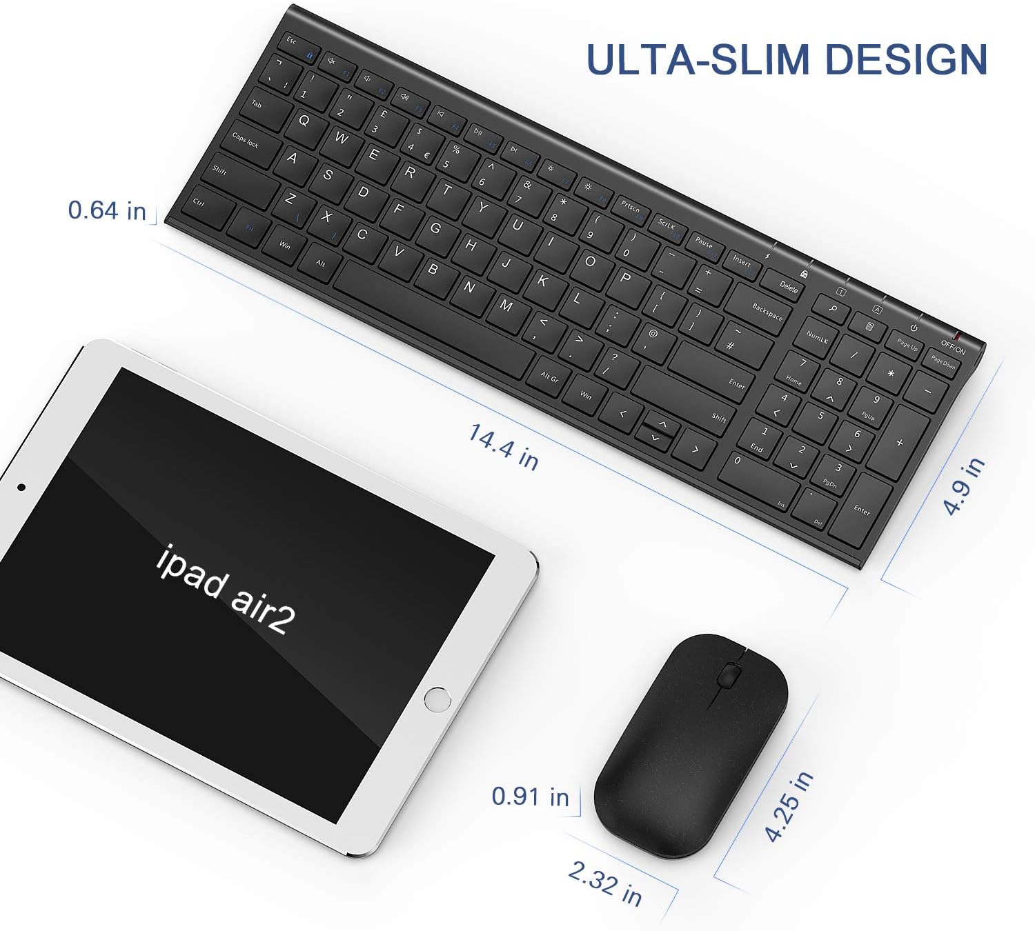seenda Slim Wireless Keyboard & Mouse Set