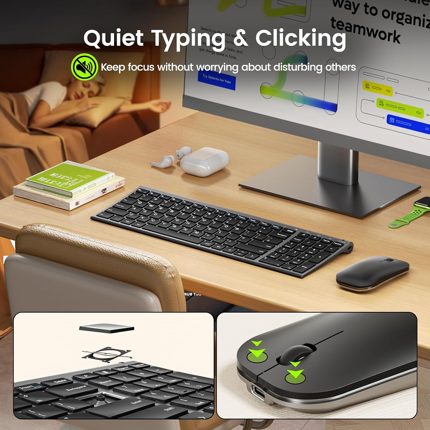 seenda Slim Wireless Keyboard & Mouse Set