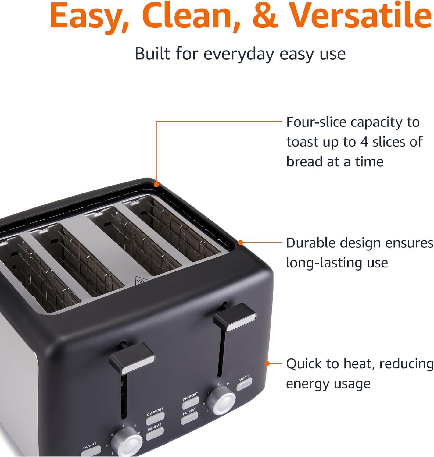 Amazon Basics 4 Slice Toaster