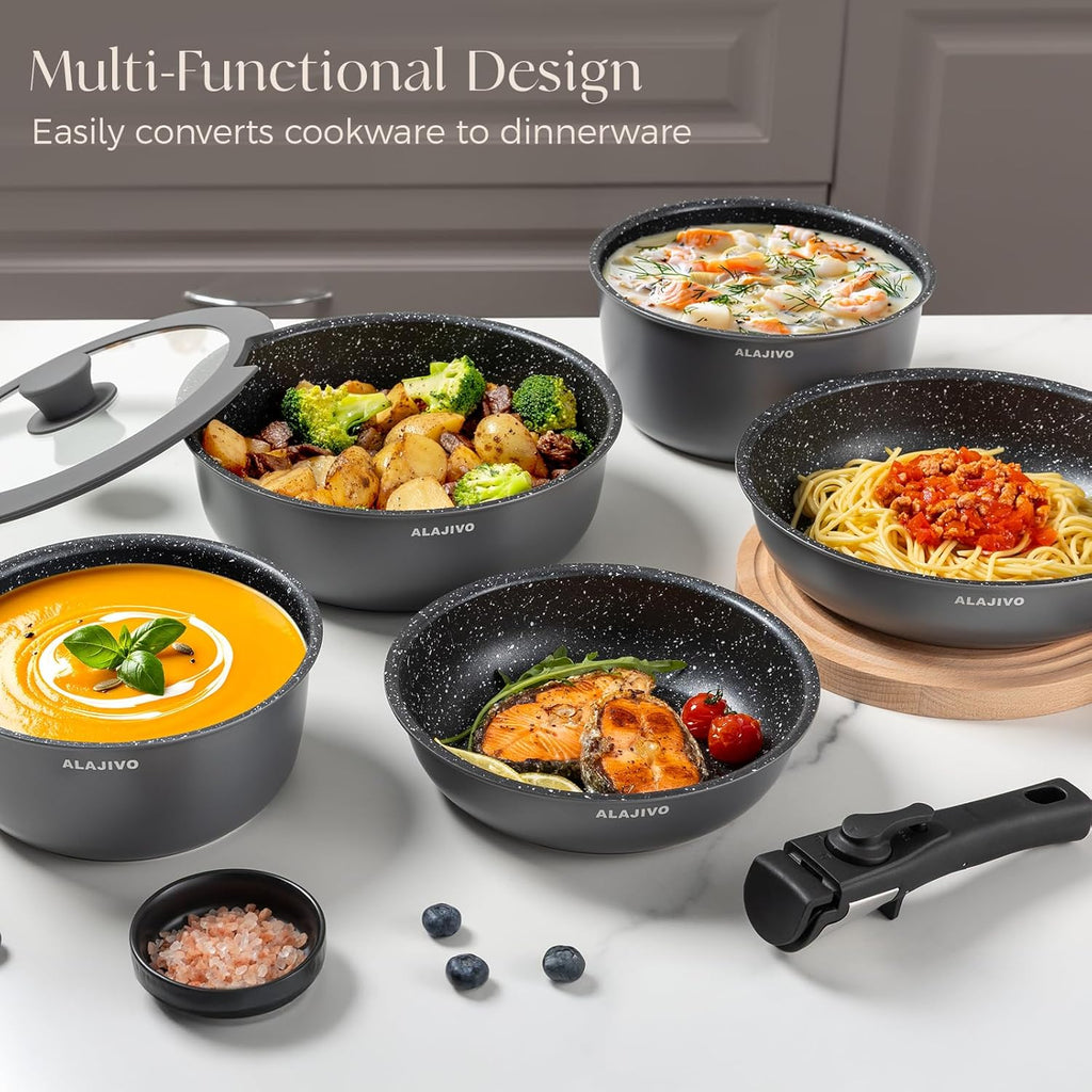 Non Stick Pots and Pans Set 17 Piece