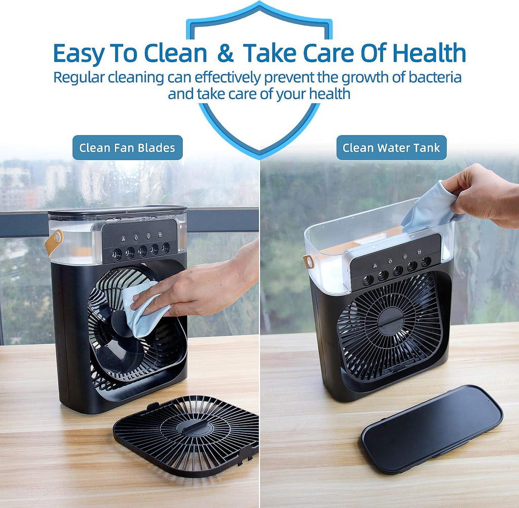 NTMY Mini Air Cooler USB Desk Fan