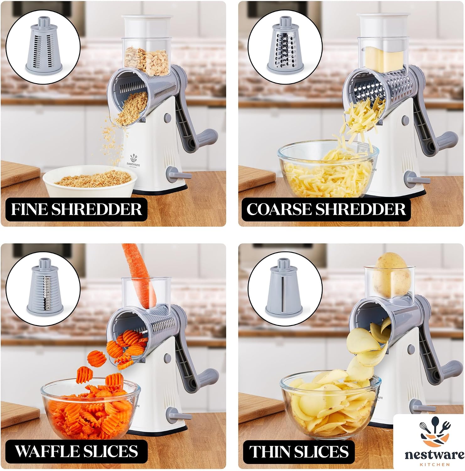 Rotary Cheese Grater 5 Blade