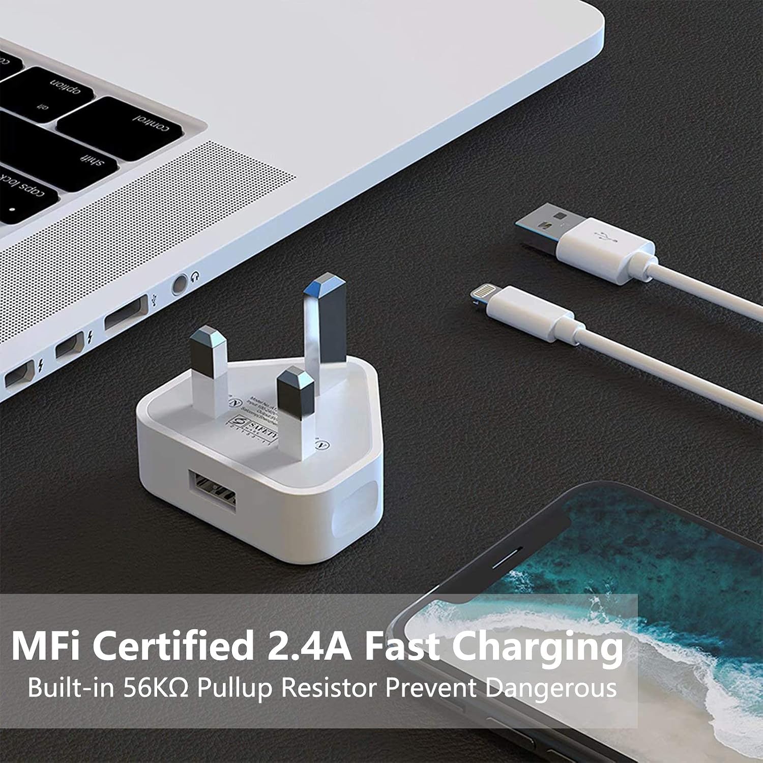 Apple MFi Certified iPhone Charger & Lightning Cable
